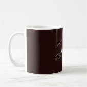 Monogramm Name schwarzes Gold Kaffeetasse (Links)