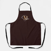 Monogramm Name schwarzes Gold Schürze (Vorderseite)