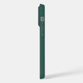 Monogramm-Name Seitlich Meergrün & Türkis Minimali iPhone Hülle (Linke Seite)