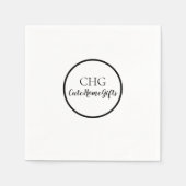 Monogramm Name Shop Serviette (Vorderseite)