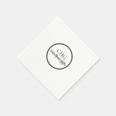 Monogramm Name Shop Serviette (Ecke)