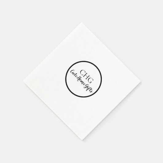 Monogramm Name Shop Serviette (Ecke)