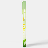 Monogramm Name Sunflores Gelbgrün Case-Mate iPhone Hülle (Rückseite / Links)