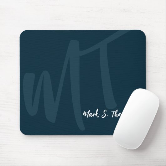 Monogramm (Name und Anfangsbuchstaben) Mousepad (Mit Mouse)