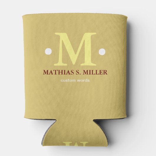 Monogramm/Name und erste Dosenkühler (Rückseite)