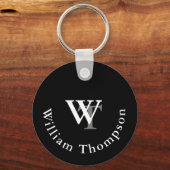 Monogramm - Name und Initialen - benutzerdefiniert Schlüsselanhänger (Vorderseite)