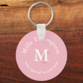 Monogramm . Name und Initialen . Ihr benutzerdefin Schlüsselanhänger (Vorderseite)