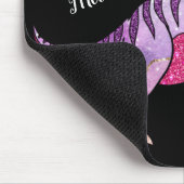 Monogramm Name Unicornasaurus Glitzer Rex Mousepad (Ecke)