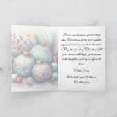 Monogramm-Name Weihnachtsbaum-Ornamente Wasserfarb Karte (Innenseite)