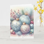 Monogramm-Name Weihnachtsbaum-Ornamente Wasserfarb Karte (Gelbe Blume)