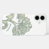 Monogramm Name White Sage Floral Minimaler botanis Case-Mate iPhone Hülle (Rückseite (Horizontal))