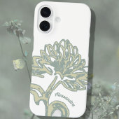 Monogramm Name White Sage Floral Minimaler botanis Case-Mate iPhone Hülle