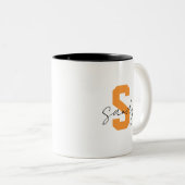 Monogramm-Name  Zweifarbige Tasse (VorderseiteRechts)