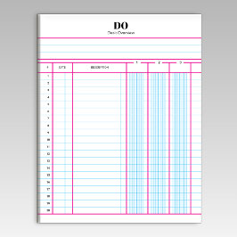 Monogramm Namens Buchhaltungs Notizblock