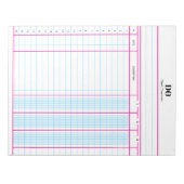 Monogramm Namens Buchhaltungs-Notizbuch Notizblock (Vorderseite)