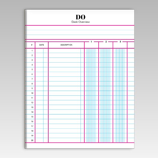 Monogramm Namens Buchhaltungs-Notizbuch Notizblock