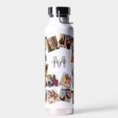 Monogramm Namens Foto Collage Wasserflasche Trinkflasche (Links)