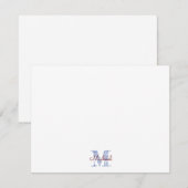Monogramm Namens Notizkarte für Jungen Mitteilungskarte (Vorne/Hinten)
