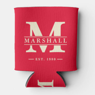 Monogramm & Namens-Overlay Kirschen pflücken Rosa Dosenkühler