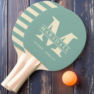 Monogramm & Namens-Overlay Polo Aqua Reef Tischtennis Schläger