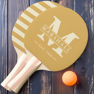 Monogramm & Namens-Overlay Polo Sand Sunrise Tischtennis Schläger