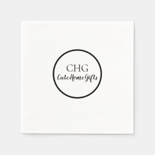 Monogramm Namens Shop Geschäft Serviette