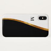 Monogramm-Namensanfangsluxus Case-Mate iPhone Hülle (Rückseite (Horizontal))
