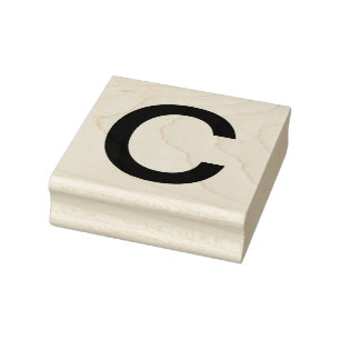 Monogramm Namensbuchstabenalphabet einfach klein t Gummistempel