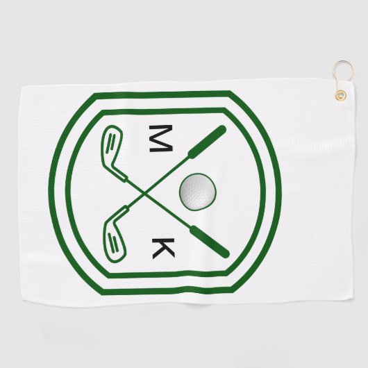 Monogramm-Namensinitialen Golfhandtuch (Horizontal)