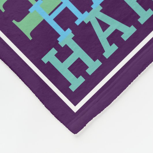 Monogramm-Namenswolke lila Fleecedecke (Ecke)