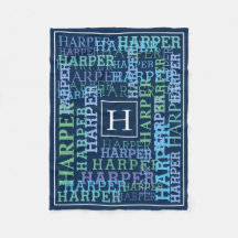 Monogramm-Namenswolken-Marine-Farbe