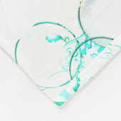 Monogramm Narwhal Fleece-Decken-Blau-Blasen Fleecedecke (Ecke)