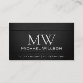 Monogramm Naturholzkörner aus schwarzem Holz Visitenkarte (Vorderseite)