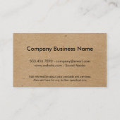 Monogramm / natürlich visitenkarte (Rückseite)