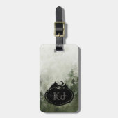 Monogramm-Naturstempel | Benutzerdefinierter Name Gepäckanhänger (Vorderseite vertikal)