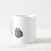Monogramm-Naturstempel | Benutzerdefinierter Name Kaffeetasse (Vorderseite Links)