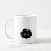 Monogramm-Naturstempel | Benutzerdefinierter Name Kaffeetasse (Links)