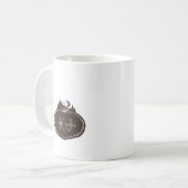Monogramm-Naturstempel | Benutzerdefinierter Name Kaffeetasse (Vorderseite Links)