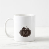 Monogramm-Naturstempel | Benutzerdefinierter Name Kaffeetasse (Links)