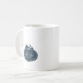 Monogramm-Naturstempel | Benutzerdefinierter Name Kaffeetasse (Vorderseite Links)
