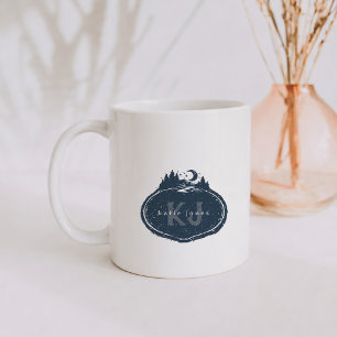 Monogramm-Naturstempel Benutzerdefinierter Name Kaffeetasse