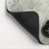 Monogramm-Naturstempel | Benutzerdefinierter Name Mousepad (Ecke)