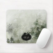 Monogramm-Naturstempel | Benutzerdefinierter Name Mousepad (Mit Mouse)