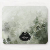 Monogramm-Naturstempel | Benutzerdefinierter Name Mousepad (Vorne)