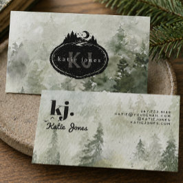 Monogramm-Naturstempel | Benutzerdefinierter Name Visitenkarte