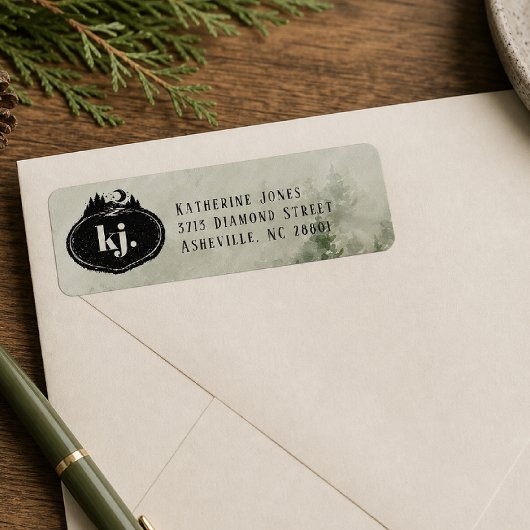 Monogramm-Naturstempel | Benutzerdefiniertes Adres