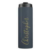 Monogramm Navy Blau Gold Schrift Name Minimalistis