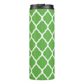 Monogramm Navy Blue und Green marokkanische Quatre Thermosbecher (Rückseite)