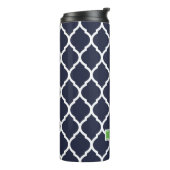 Monogramm Navy Blue und Green marokkanische Quatre Thermosbecher (Nach links gedreht)