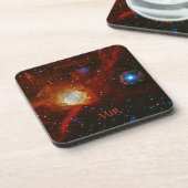 Monogramm-Nebel N90 und Pulsar SXP1062 Getränkeuntersetzer (Linke Seite)